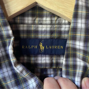 Ralph Lauren Men’s Classic Plaid Long Sleeve Button Down Size Large